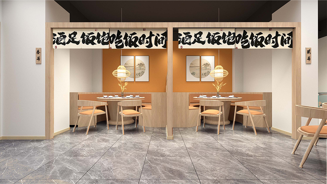 杭州簡約中式餐廳裝修設(shè)計