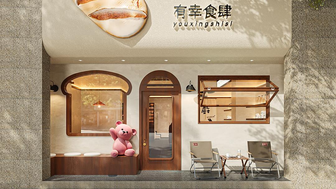 杭州面包奶茶店裝修設計