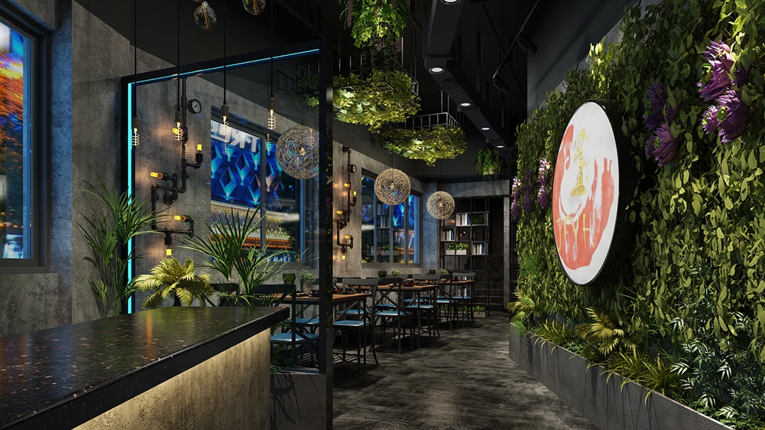 杭州復(fù)古工業(yè)風(fēng)餐飲店裝修設(shè)計(jì)